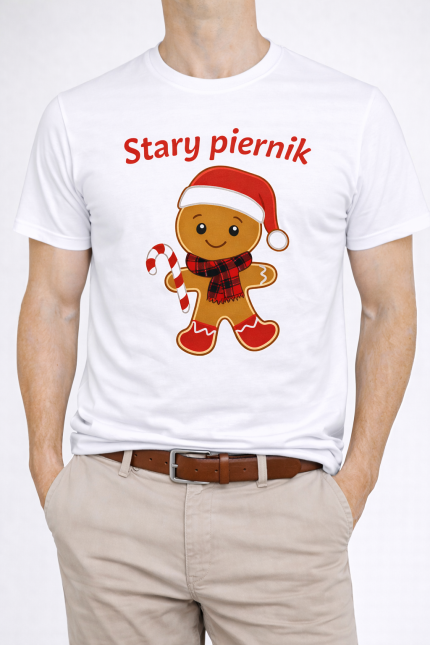 Koszulka Męska Świąteczna „Stary Piernik”
