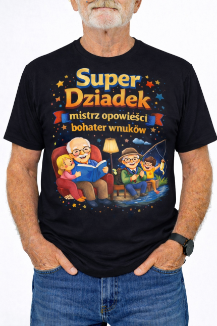 Koszulka „Super Dziadek – mistrz opowieści”