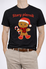Koszulka Męska Świąteczna „Stary Piernik” - obrazek 2