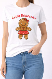 Koszulka Świąteczna damska „Extra Babeczka”
