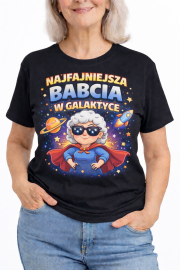Koszulka Dla Babci „Najfajniejsza Babcia w Galaktyce" - obrazek 2