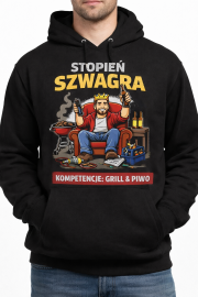 Bluza z kapturem „Stopień Szwagra – GRILL & PIWO” - obrazek 2