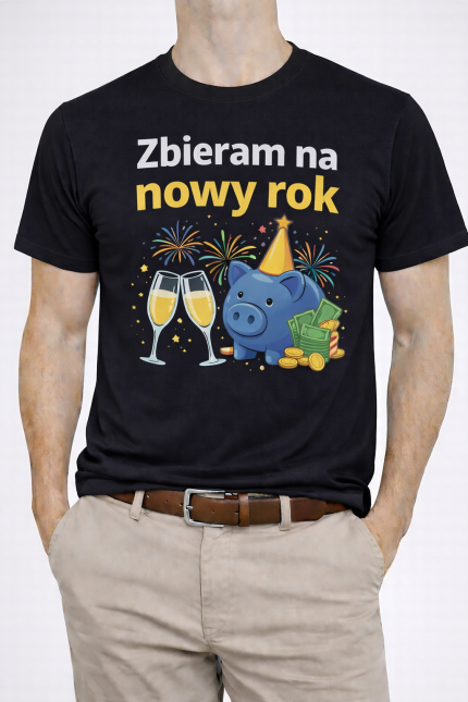 Koszulka męska „Zbieram na Nowy Rok”