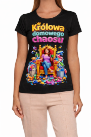 Koszulka damska „Królowa domowego chaosu” - obrazek 3
