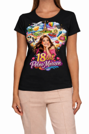 Wyjątkowa Koszulka Damska „18 lat pełno marzeń” - obrazek 3