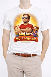 Koszulka Męska „Mój tata Moja legenda” Prezent dla Taty