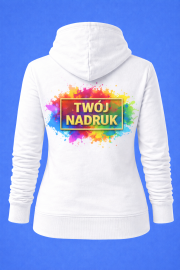 Bluza damska  z kapturem  z własnym nadrukiem - obrazek 3