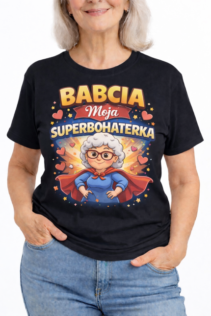 Koszulka dla Babci „Babcia Moja Superbohaterka”