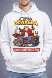 Bluza z kapturem „Stopień Szwagra – GRILL & PIWO”