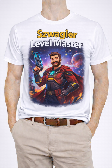Koszulka na prezent „Szwagier Level Master”