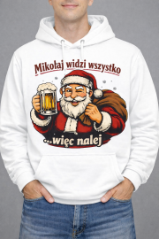 Bluza„Mikołaj widzi wszystko… więc nalej”