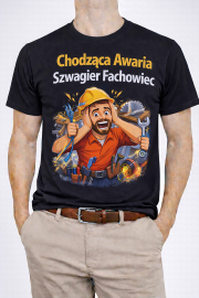 Koszulka „Chodząca Awaria – Szwagier Fachowiec”