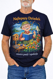 Koszulka „Najlepszy Dziadek – mistrz pasji i spokoju”