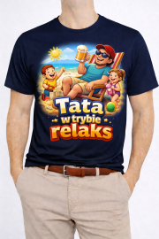 Koszulka Męska na prezent „Tata w trybie relaks” - obrazek 2
