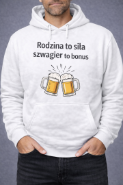 Rodzina to siła, szwagier to bonus – bluza z kapturem - obrazek 2