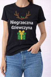 Koszulka świąteczna „Niegrzeczna dziewczyna” - obrazek 3