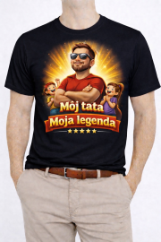 Koszulka Męska „Mój tata Moja legenda” Prezent dla Taty - obrazek 3