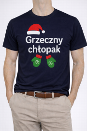 Koszulka Męska Świąteczna „Grzeczny chłopak” - obrazek 3