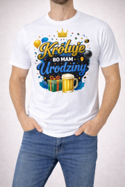 Koszulka męska „Króluję, bo mam urodziny” - obrazek 2