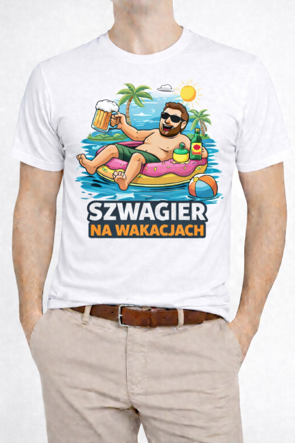 Koszulka dla Szwagra „Szwagier na Wakacjach”