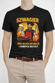 Koszulka „Szwagier – Specjalista od Grilla i Dobrych Decyzji” - obrazek 2