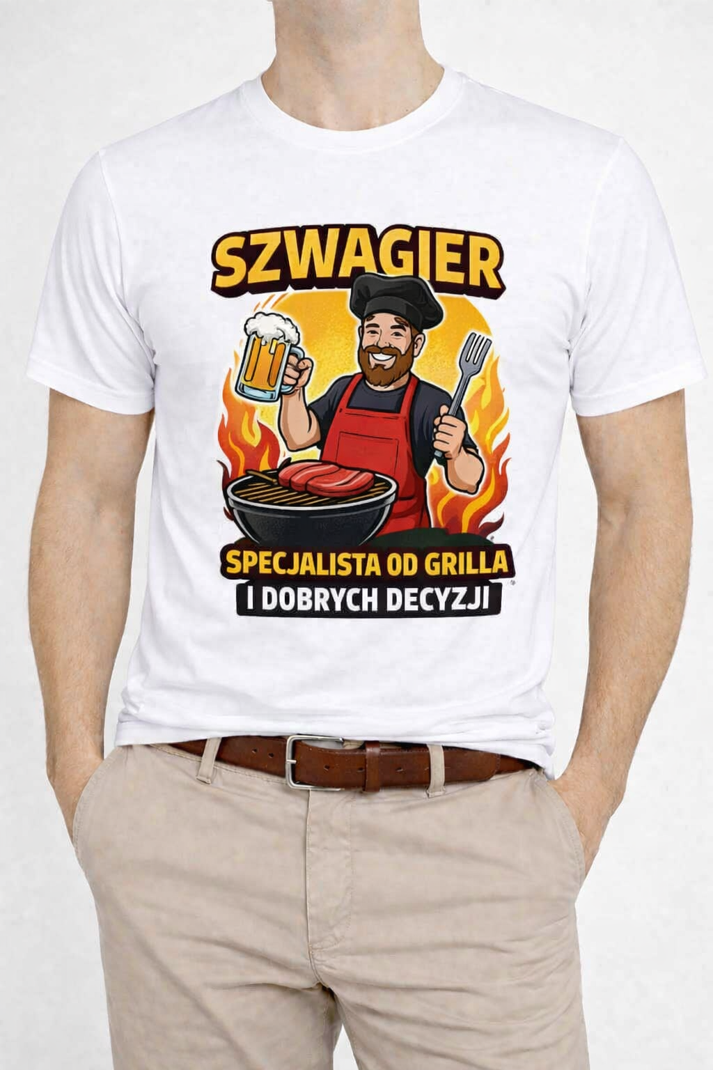 936C0D14-7E38-48D7-A45C-124C33ABA211 Koszulka „Szwagier – Specjalista od Grilla i Dobrych Decyzji” - obrazek 1