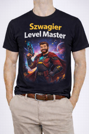Koszulka na prezent „Szwagier Level Master” - obrazek 2