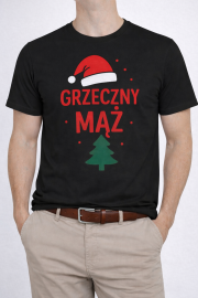 Koszulka Męska Świąteczna „Grzeczny Mąż” - obrazek 2
