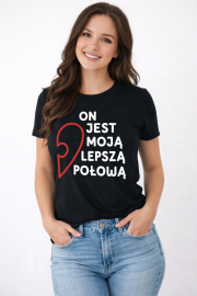 Koszulka damska „On jest moją lepszą połową” - obrazek 2