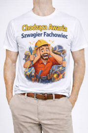 Koszulka „Chodząca Awaria – Szwagier Fachowiec” - obrazek 2