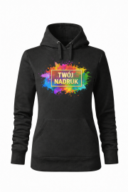 Bluza damska  z kapturem  z własnym nadrukiem - obrazek 2
