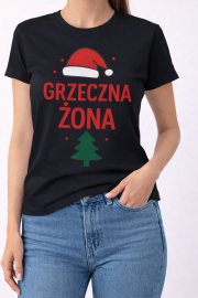 Koszulka damska świąteczna „Grzeczna Żona” - obrazek 2
