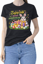Koszulka Damska „Zajączek mnie rozpieszcza” - obrazek 2