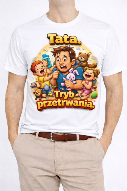 Koszulka Dla Ojca „Tata. Tryb przetrwania.”