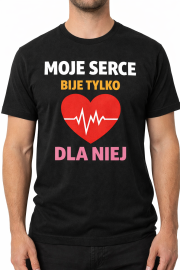 Koszulka męska „MOJE ♥️BIJE TYLKO DLA NIEJ” - obrazek 3