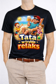 Koszulka Męska na prezent „Tata w trybie relaks” - obrazek 3