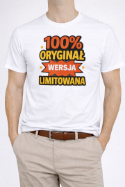 Koszulka męska „100% Oryginał – Wersja Limitowana” - obrazek 3
