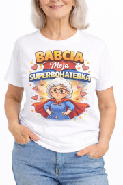 Koszulka dla Babci „Babcia Moja Superbohaterka” - obrazek 2