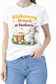 Koszulka Damska „Wielkanocny brzuch w budowie” - obrazek 2