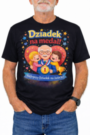 Koszulka „Dziadek na medal! Najlepszy Dziadek na świecie!”