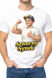 Wyjątkowa Koszulka Męska „Szwarny Synek” - obrazek 2