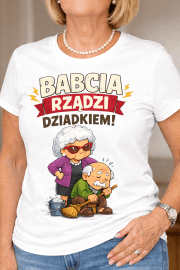 Koszulka Na Dzień Babci „Babcia rządzi dziadkiem” - obrazek 2