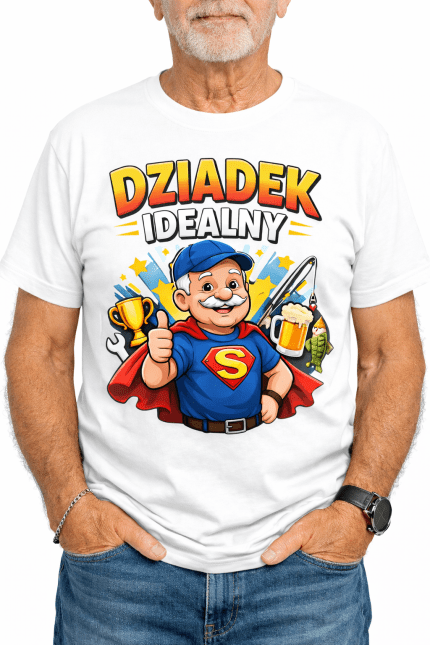 Wyjątkowa koszulka na prezent „DZIADEK IDEALNY”