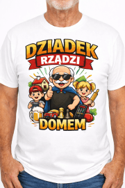 Koszulka na prezent „Dziadek rządzi domem” - obrazek 2