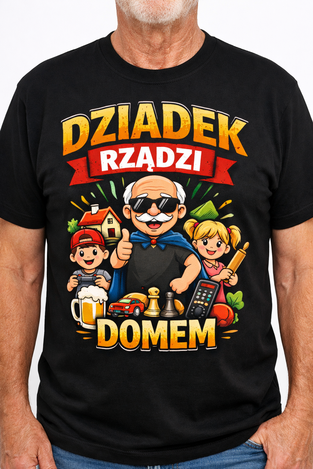 ChatGPT Image 20 sty 2026, 00_19_22 Koszulka na prezent „Dziadek rządzi domem” - obrazek 1