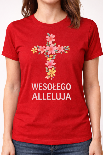 Koszulka Damska Świąteczna„Wesołego Alleluja”