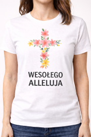 Koszulka Damska Świąteczna„Wesołego Alleluja” - obrazek 3