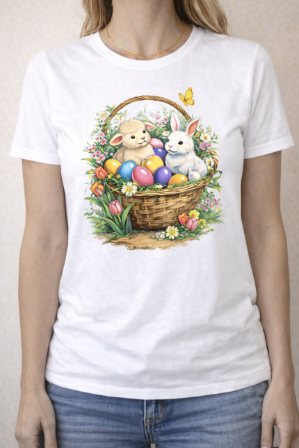 Koszulka Damska ,,króliczek w koszyku”