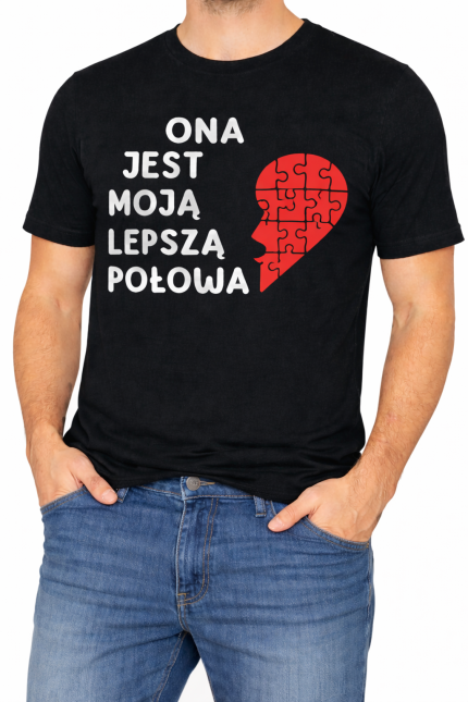Koszulka męska „Ona jest moją lepszą połową”