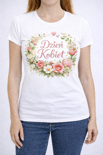 Koszulka damska „Dzień Kobiet” – kwiatowy motyw